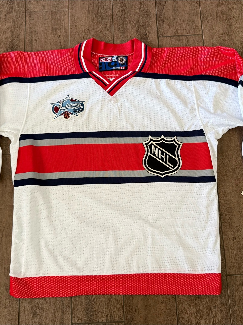CCM Vintage NHL Avalanche All-Star Game Team North America Hockey Jersey Sz L - Picture 1 of 6